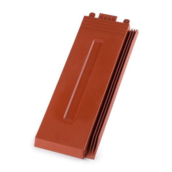 Plastová půltaška Solar v cihlové barvě 