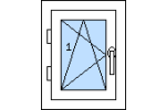 NOVÉ!!! Jednokřídlé plastové okno REHAU Smartline+, otvíravo-sklopné levé 430 x 560