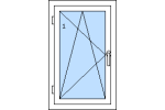 NOVÉ!!! Jednokřídlé plastové okno REHAU Smartline+, otvíravo-sklopné levé 620 x 1010