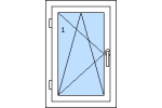 NOVÉ!!! Jednokřídlé plastové okno REHAU Smartline+, otvíravo-sklopné levé 570 x 870