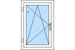 NOVÉ!!! Jednokřídlé plastové okno trojsklo REHAU Synego AD Elegance, otvíravo-sklopné levé 650 x 1000