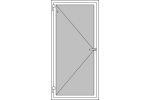 NOVÉ!!! Vedlejší vchodové dveře REHAU Smartline+, plné, levé 980 x 2080