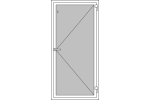 NOVÉ!!! Vedlejší vchodové dveře REHAU Smartline+, plné, pravé 980 x 2080