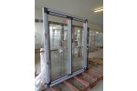 POŠKOZENÉ!!! Dvoukřídlé plastové balkónové dveře REHAU SmartLine + Classic