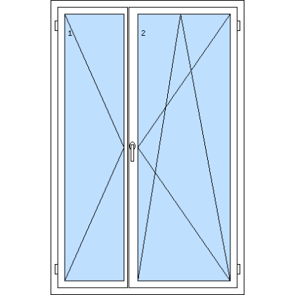NOVÉ!!! Dvoukřídlé plastové balkónové dveře REHAU Synego AD Elegance