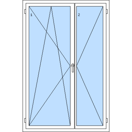 NOVÉ!!! Dvoukřídlé plastové balkónové dveře REHAU Synego AD Elegance