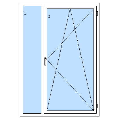 NOVÉ!!! Balkónové dveře REHAU Smartline+, pravé s bočním fixem 1400 x 2000