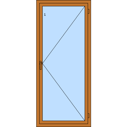 Jednokřídlé plastové balkónové dveře PREMIUM, pravé