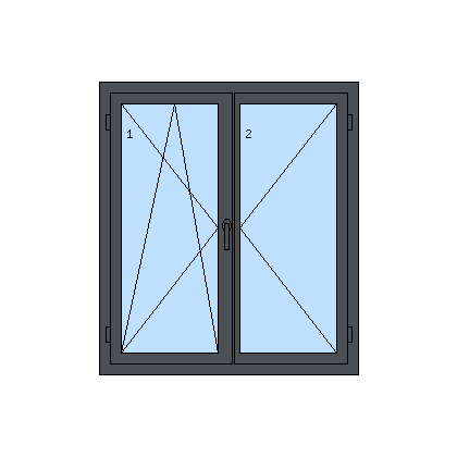 Dvoukřídlé plastové okno se štulpem PREMIUM