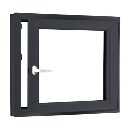 Jednokřídlé plastové sklepní okno OLIMPIA 60 AD, pravé 900 x 900