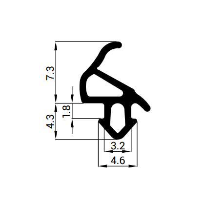 Těsnění do plastových oken černé