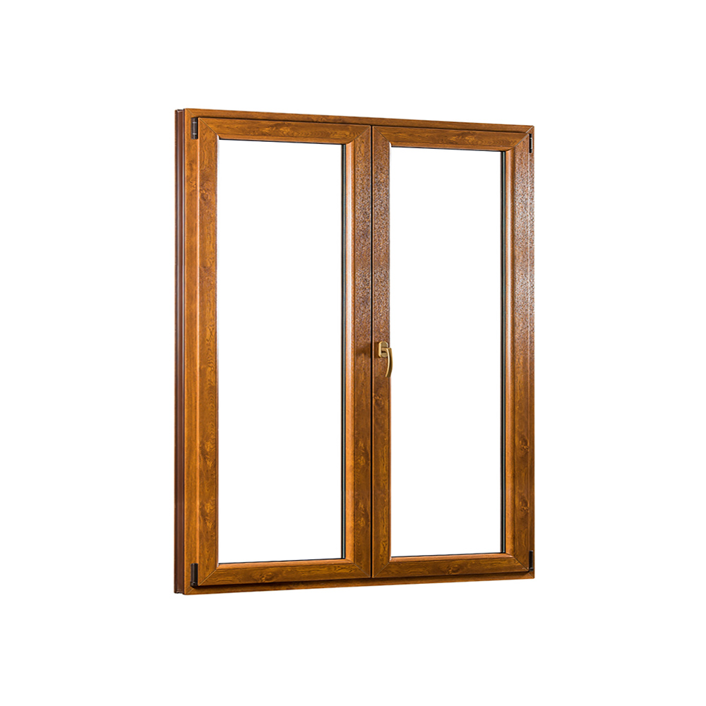 Skladova-okna Dvoukřídlé plastové balkónové dveře PREMIUM 1500 x 2080 bílá/zlatý dub Plastové dveře