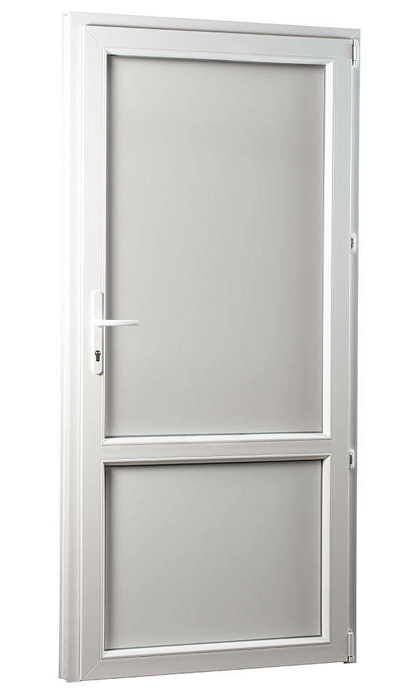 Skladova-okna Vedlejší vchodové dveře PREMIUM plné pravé 980 x 2080 mm barva bílá výplň panel PVC bílý 25 mm