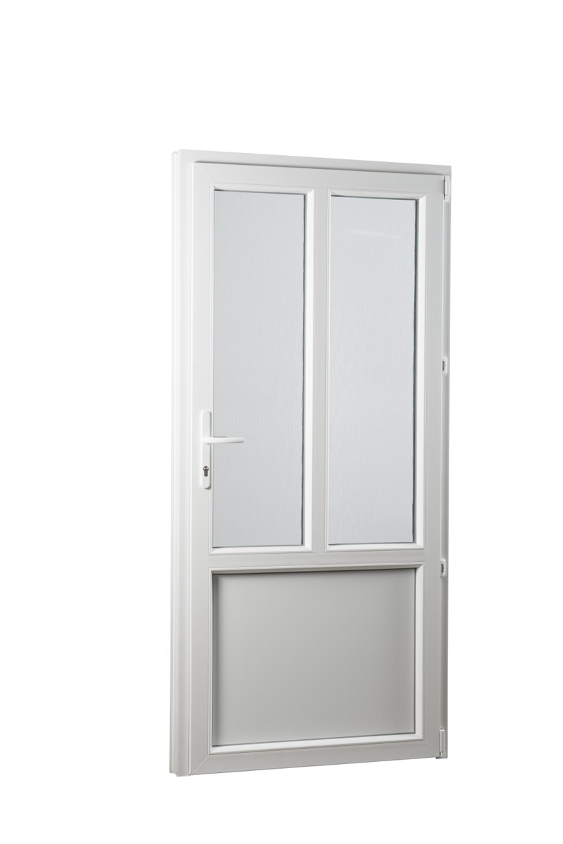 Skladova-okna Vedlejší vchodové dveře PREMIUM 340 pravé 880 x 2080 mm barva bílá sklo ornament kůra