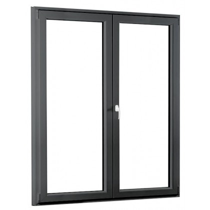 Levně POŠKOZENÉ!!! Dvoukřídlé plastové balkónové dveře REHAU SmartLine + 1500 x 2080