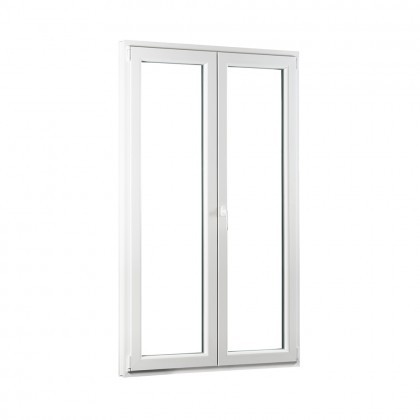 Levně POŠKOZENÉ!!! Dvoukřídlé plastové balkónové dveře REHAU Smartline+ 1200 x 2080