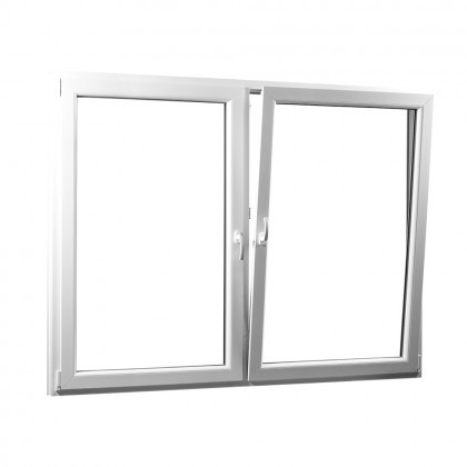 Levně POŠKOZENÉ!!! Dvoukřídlé plastové okno se středovým sloupkem REHAU Smartline+ 1760 x 1540