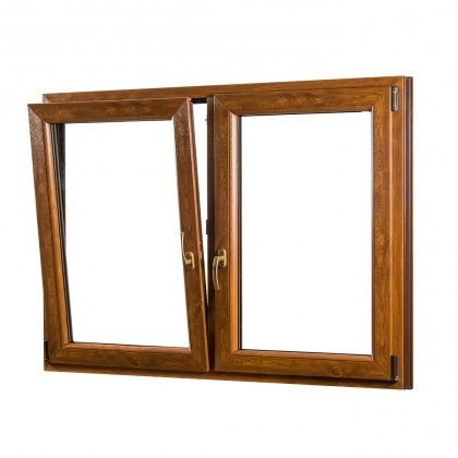 Levně NOVÉ!!! Dvoukřídlé plastové okno se středovým sloupkem REHAU Smartline+ 1400 x 1350