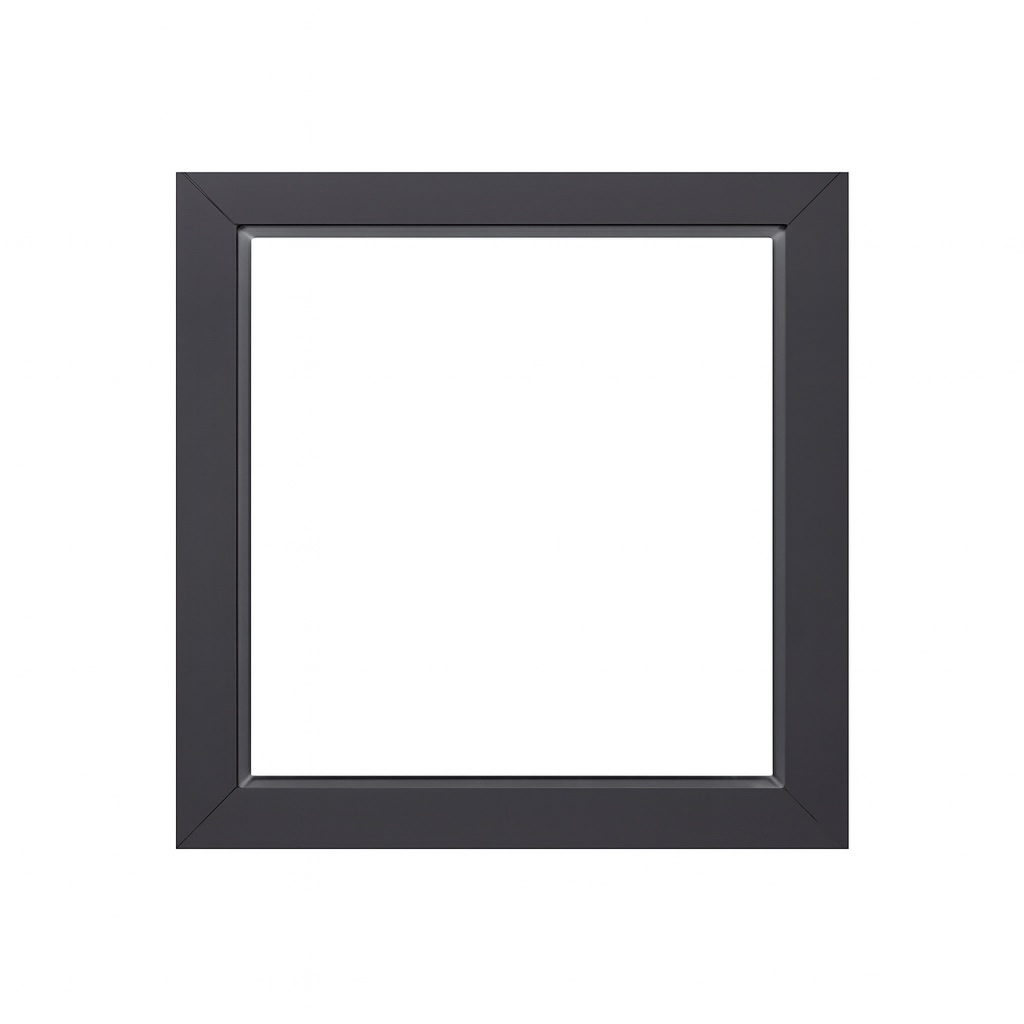 Levně Jednokřídlé plastové okno sklepní 400x400 mm, antracit / bílé, dvojsklo, fixní, OLIMPIA 60 AD