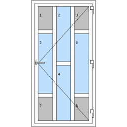 Vchodové dveře jednokřídlé - Typ I4