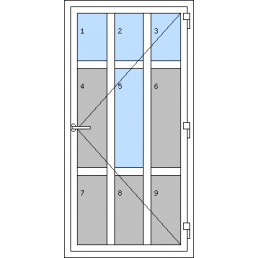 Vchodové dveře jednokřídlé - Typ L2