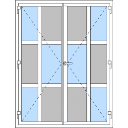 Vchodové dveře dvoukřídlé VEN oteviravé - Typ G4