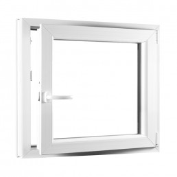 Jednokřídlé plastové okno REHAU Smartline+, otvíravo-sklopné pravé 800 x 800