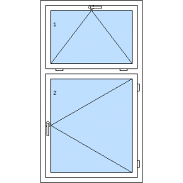 Jednokřídlé okno s nadsvětlíkem