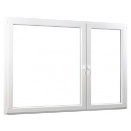 Dvoukřídlé pl. okno se sloupkem trojsklo, REHAU Smartline+ 2060 x 1540