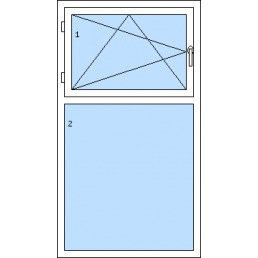 Jednokřídlé okno s nadsvětlíkem