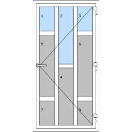 Vchodové dveře jednokřídlé - Typ I3