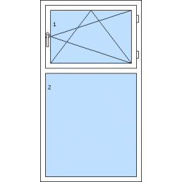Jednokřídlé okno s nadsvětlíkem