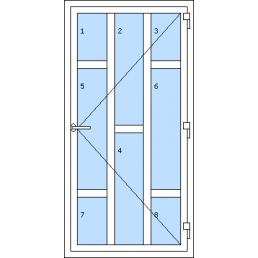 Vchodové dveře jednokřídlé - Typ I1