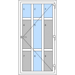 Vchodové dveře jednokřídlé - Typ L3