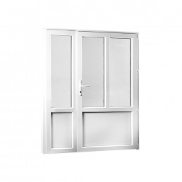 Vedlejší vchodové dveře dvoukřídlé, pravé, REHAU Smartline+ 1580 x 2080