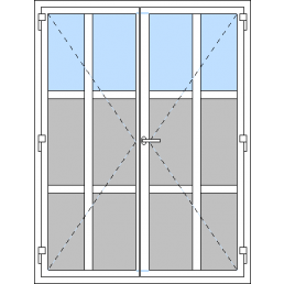 Vchodové dveře dvoukřídlé VEN oteviravé - Typ G5