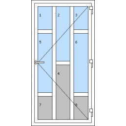 Vchodové dveře jednokřídlé - Typ I2