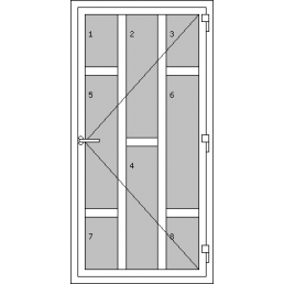 Vchodové dveře jednokřídlé - Typ I6
