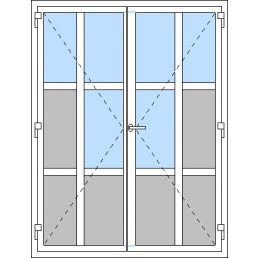 Vchodové dveře dvoukřídlé VEN oteviravé - Typ G3