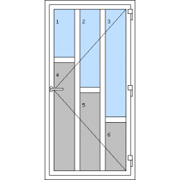 Vchodové dveře jednokřídlé - Typ K2