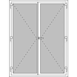 Vchodové dveře dvoukřídlé VEN oteviravé - Typ A2