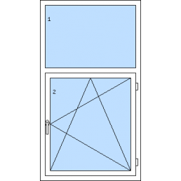 Jednokřídlé okno s nadsvětlíkem