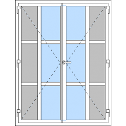 Vchodové dveře dvoukřídlé VEN oteviravé - Typ G7