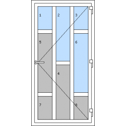 Vchodové dveře jednokřídlé - Typ I5