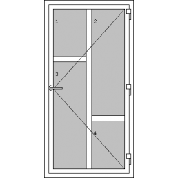 Vchodové dveře jednokřídlé - Typ J3