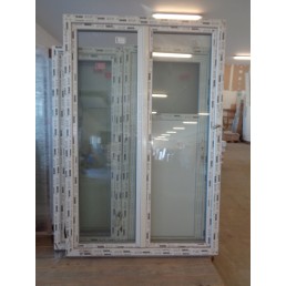 POŠKOZENÉ!!! Dvoukřídlé plastové balkónové dveře REHAU SYNEDGO AD