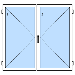 NOVÉ!!! Dvoukřídlé plastové okno se štulpem REHAU Synego AD Elegance