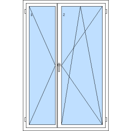 NOVÉ!!! Dvoukřídlé plastové balkónové dveře REHAU Synego AD Elegance