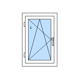 NOVÉ!!! Jednokřídlé plastové okno REHAU Smartline+, otvíravo-sklopné levé