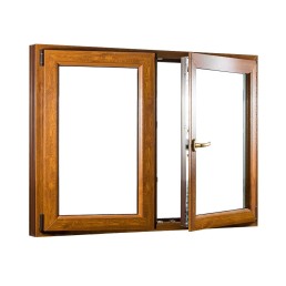 POŠKOZENÉ!!! Dvoukřídlé plastové okno se štulpem REHAU SmartLine +